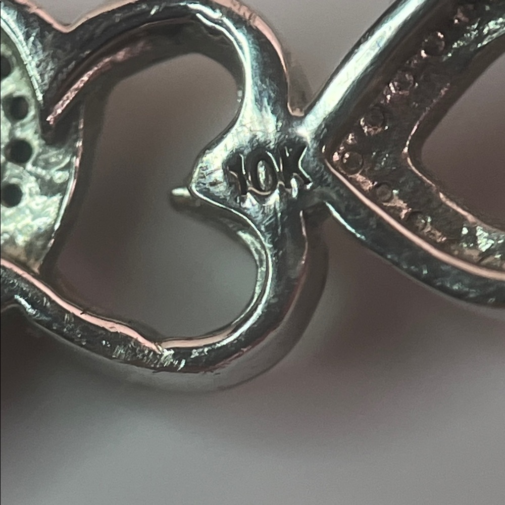 Macy's Diamond Interlocking Hearts Bolo Bracelet … - image 6